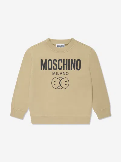 Moschino Kids' Logo-print Sweatshirt In Brown
