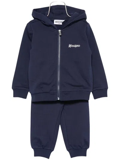 Moschino Boys Navy Logo Sweatshirt In Blue