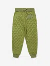 Moschino Matelassé-effect Track Pants In Green