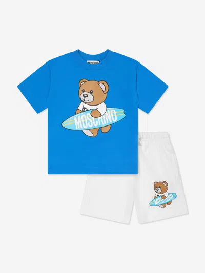 Moschino Babies' Boys T-shirt And Shorts Set In Multicoloured