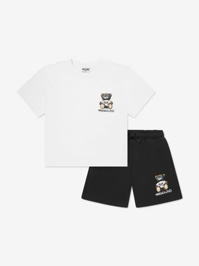 Moschino Boys Teddy Bear Short Set In White