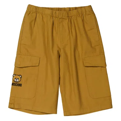 Moschino Kids' Boys Teddy Patch Bermuda Shorts In Brown