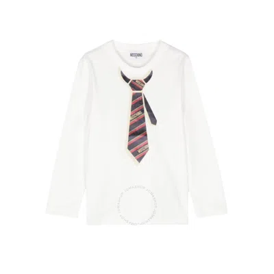 Moschino Boys Tie-print Crew Neck Sweatshirt