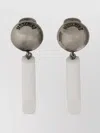 Moschino Brand Logo Drop Earrings