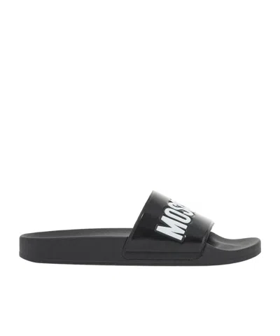 MOSCHINO BRAND LOGO SLIPPERS