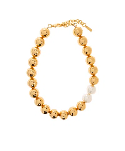 Moschino Brass Necklace In Gold