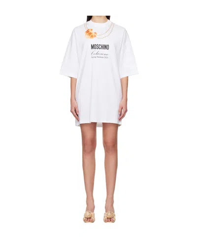 Moschino Breakfast Dress In White
