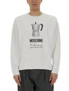 Moschino Morning Graphic Print Crew Neck Sweatshirt