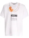 Moschino Oversized Cotton T-shirt With Playful Croissant Print