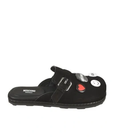 MOSCHINO MOSCHINO EMBELLISHED BUCKLED SANDALS