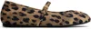 Moschino Brown & Black Metal Logo Ballerina Flats In 300 Brown Leopard