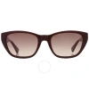 Moschino Brown Cat Eye Ladies Sunglasses Mos130/s 0lhf/ha 55 In Red. / Brown / Burgundy