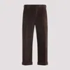 Moschino Straight-leg Trousers With Textured Corduroy Finish In Brown