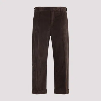 MOSCHINO BROWN CORDUROY RIBBED TROUSERS
