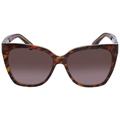 Moschino Brown Gradient Rectangular Ladies Sunglasses Mos 066/s 0hjv/ha 55