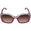Moschino Brown Gradient Square Ladies Sunglasses Mos124/s 06xq/ha 54