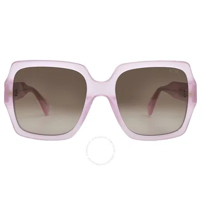 Moschino Brown Gradient Square Ladies Sunglasses Mos127/s 035j/ha 56 In Brown / Ink / Pink