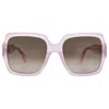 Moschino Brown Gradient Square Ladies Sunglasses Mos127/s 035j/ha 56 In Brown