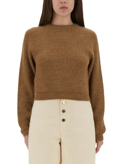 Moschino Brown Knitted Crew Neck Sweater