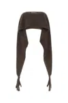 Moschino Brown Mohair Blend Cape In Gray