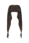 Moschino Brown Mohair Blend Cape In Gray