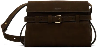 Moschino Logo-debossed Tote Bag In 0101 Brown