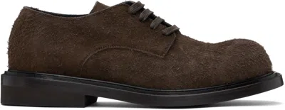 Moschino Brown Oliver Derbys In Dark Brown