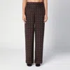 Moschino Geometric-print Trousers In Brown