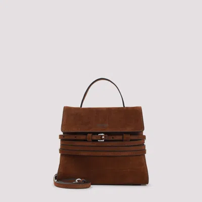 Moschino Brown Tie Me Satchel