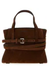 Moschino Small Handbag With Adjustable Strap And Buckle In Brown