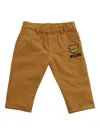 MOSCHINO BROWN TROUSERS WITH LOGO