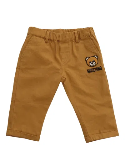 Moschino Kids' Brown Trousers With Logo