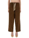 Moschino Brown Wide-leg Corduroy Pants With Drawstring Waist In Brown