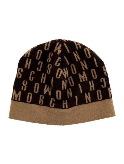 Pre-owned Moschino Brown Wool Felt Beanie