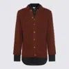 Moschino Collared Cable Knit Textured Crewneck Sweater