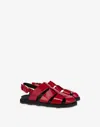 Moschino Brushed Calf Sandals In Red