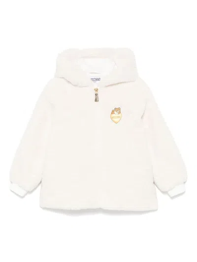 Moschino Babies' Brushed Jacket In White