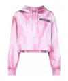 Moschino Women's Sweatshirt Hood Hoodie  Painting In Pink