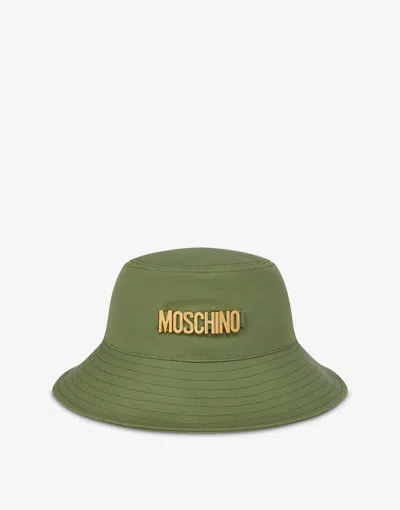 Moschino Bucket Hat Lettering Logo In Green