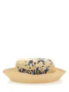 Moschino Couture Bucket Hat With Logo In Brown