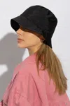Moschino Logo Print Bucket Hat With Wide Brim In Black