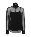 Moschino Silk Blouse In Black