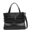 Moschino Structured Sheepskin Shoulder Bag In Black
