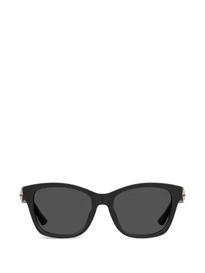 Moschino Buckle-detail Sunglasses In Black