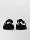 Moschino Buckle Patch Flat Toe Sandals