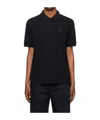 Moschino Buckle Short Sleeve Polo Shirt In Black