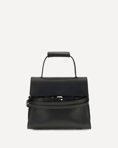 Moschino Buckle Shoulder Bag In Black