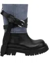 Moschino Buckle-strap Biker Boots