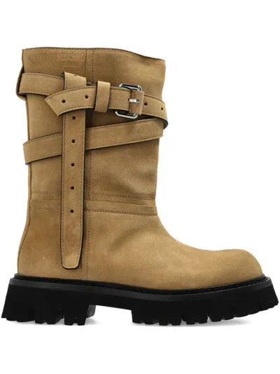 MOSCHINO BUCKLE-STRAP BOOTS