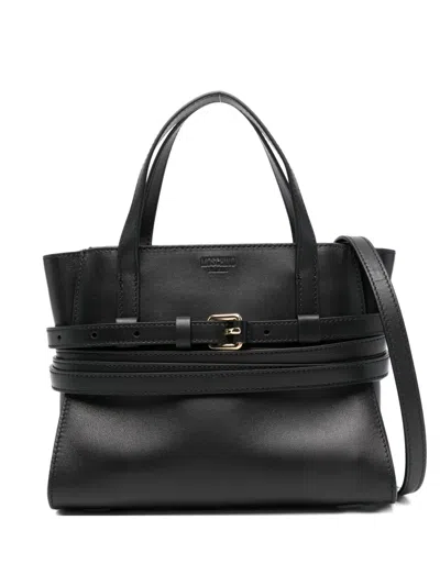 Moschino Structured Silhouette Handbag Top Handles In Black